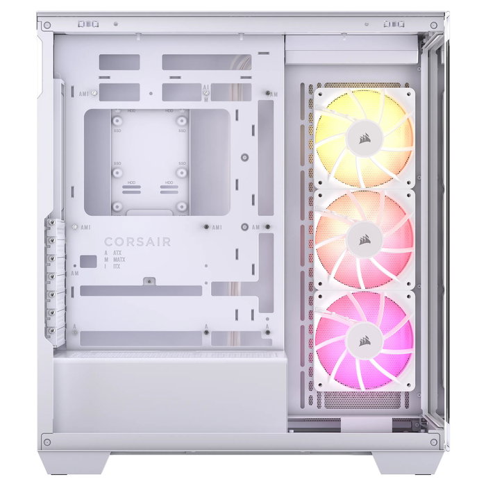 Corsair 3500X ARGB Torre Media ATX Gaming PC Blanco Acero Vidrio Templado EATX 3x 120mm RGB