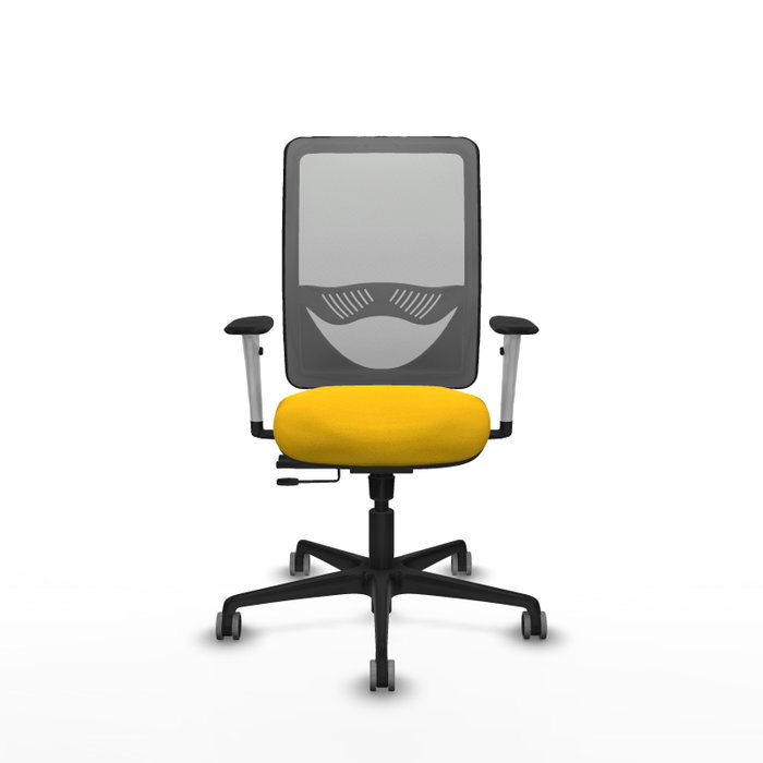 PIQUERAS Y CRESPO Silla de oficina Zulema con mecanismo Sincro/Traslack, Amarillo y Gris