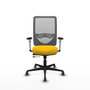 PIQUERAS Y CRESPO Silla de oficina Zulema con mecanismo Sincro/Traslack, Amarillo y Gris