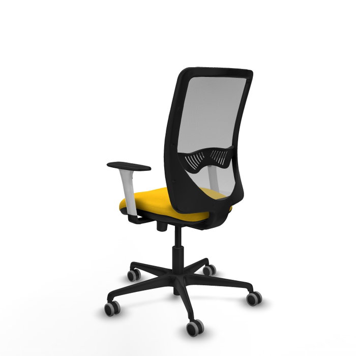 PIQUERAS Y CRESPO Silla de oficina Zulema con mecanismo Sincro/Traslack, Amarillo y Gris