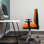 PIQUERAS Y CRESPO Silla de oficina Elche Naranja con mecanismo Contacto permanente