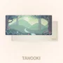 Tanooki Alfombrilla de Ratón Gaming Reversible TNK4002 XXL 90x40 cm - Diseño Yuki Bosque y Color Beige, Impermeable, Bordes Cosidos