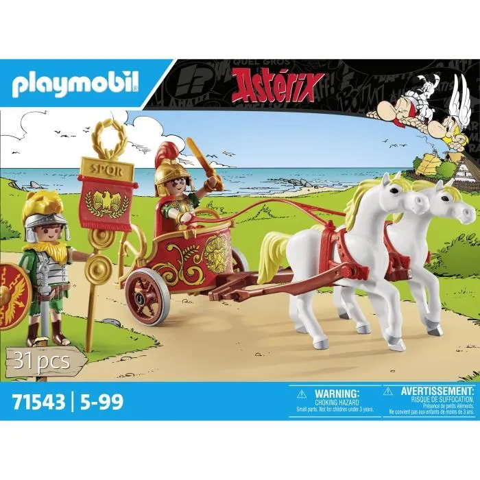 Playmobil 71543 Astérix: César con carro y caballos