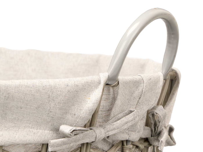 Kipit Cesto Redondo Asas Bajo Gris 47x41x44 cm (Set de 6)