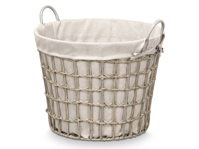 Kipit Cesto Redondo Asas Bajo Gris 47x41x44 cm (Set de 6)