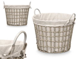 Kipit Cesto Redondo Asas Bajo Gris 47x41x44 cm (Set de 6)