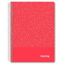 IMPREX Imprex Cuaderno Espiral Tapa PP A5 80H 90gr Rojo (Set de 4) SKU: B1EL9ZNPPH