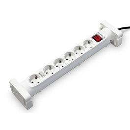 SALICRU SPS SAFE 6S Regleta con 6 Tomas AC y 2 Puertos USB-C de Carga Rápida, Protección contra Sobretensiones y Picos Eléctricos, Blanco