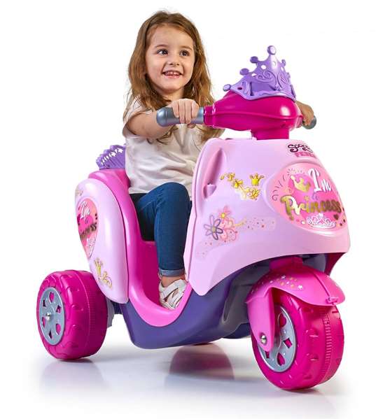 Feber Trimoto Eléctrica Batería 6V Scooty Little Princess para Niños 2+ años con Acelerador y Freno Eléctrico Multicolor 84x72x52 cm Feber Trimoto Eléctrica Batería 6V Scooty Little Princess para Niños 2+ años con Acelerador y Freno Eléctrico Multicolor 84x72x52 cm