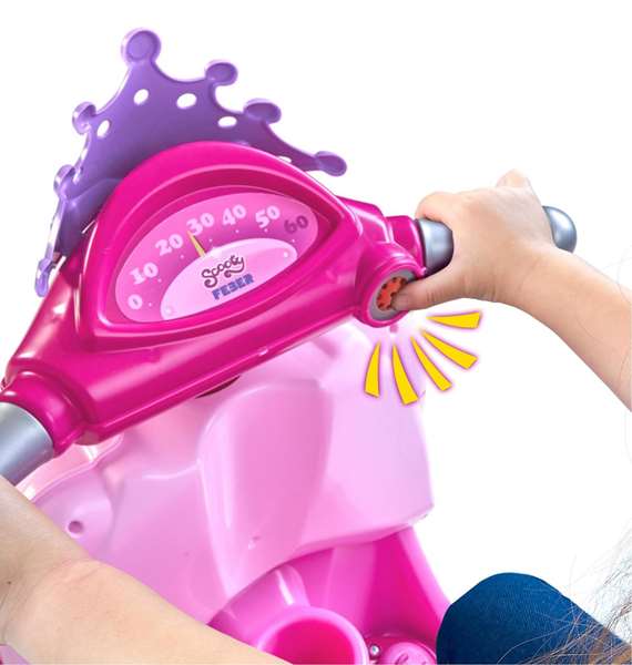 Feber Trimoto Eléctrica Batería 6V Scooty Little Princess para Niños 2+ años con Acelerador y Freno Eléctrico Multicolor 84x72x52 cm Feber Trimoto Eléctrica Batería 6V Scooty Little Princess para Niños 2+ años con Acelerador y Freno Eléctrico Multicolor 84x72x52 cm