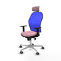 PIQUERAS Y CRESPO Silla de oficina Jorquera Rosa y Azul