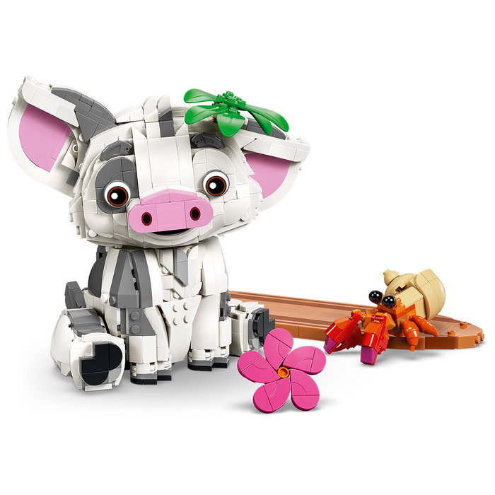 LEGO Disney Vaiana Pua 43292 Set de construcción con cerdito y balsa, 885 piezas, Juguete para niños +9 años