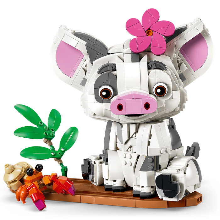 LEGO Disney Vaiana Pua 43292 Set de construcción con cerdito y balsa, 885 piezas, Juguete para niños +9 años