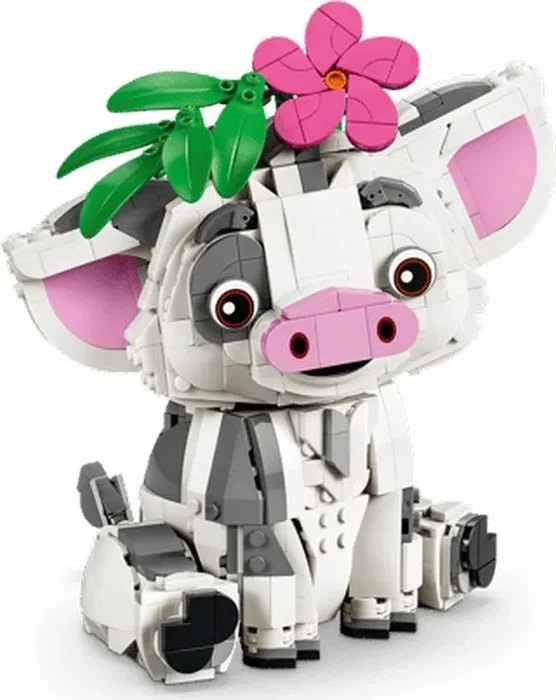 LEGO Disney Vaiana Pua 43292 Set de construcción con cerdito y balsa, 885 piezas, Juguete para niños +9 años