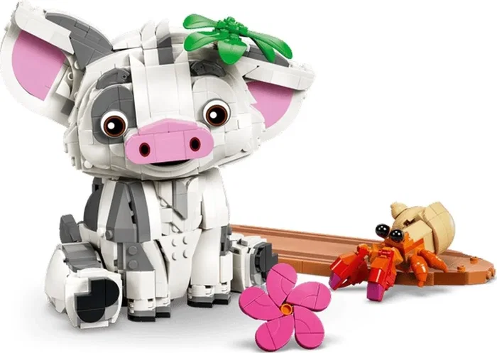 LEGO Disney Vaiana Pua 43292 Set de construcción con cerdito y balsa, 885 piezas, Juguete para niños +9 años
