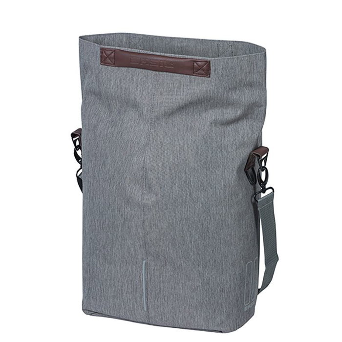 Basil City Shopper con Ganchos MIK 14-16L Gris