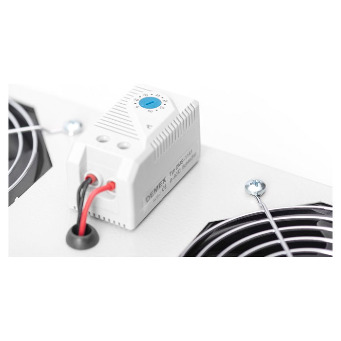 Digitus Ventilador de Techo para Rack de Pared 19" (483mm), 2 Ventiladores, Flujo de Aire 276 m³/h, Color Gris