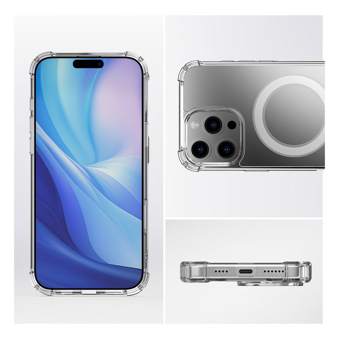 4smarts Funda Híbrida Ibiza para iPhone 16 Pro Max Compatible con MagSafe Protección Contra Caídas Transparente MIL-STD-810G