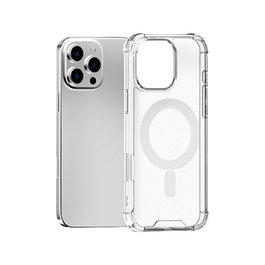 4smarts Funda Híbrida Ibiza para iPhone 16 Pro Max Compatible con MagSafe Protección Contra Caídas Transparente MIL-STD-810G