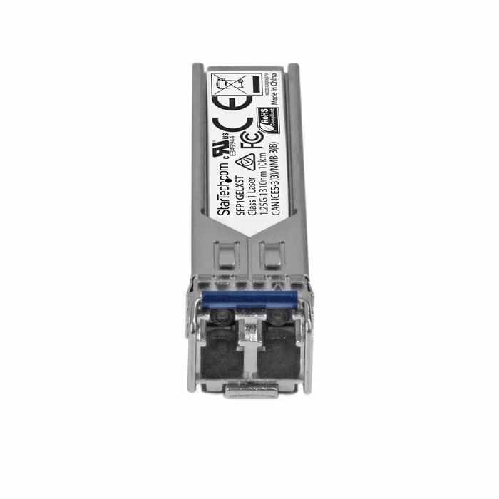 StarTech.com Módulo SFP SFP1GELXST - 100% Compatible Juniper SFP-1GE-LX - Transceptor Fibra Óptica 1GbE 1000BASE-LX Monomodo LC 1310nm Hasta 10 km con DDM