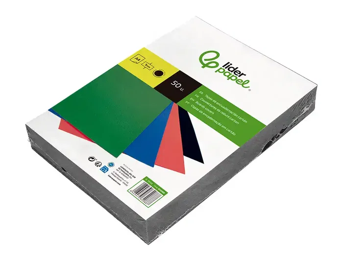 Liderpapel Tapa Encuadernación Cartón A4 1mm Negra Paquete 50 Unidades Liderpapel Tapa Encuadernación Cartón A4 1mm Negra Paquete 50 Unidades