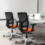 PIQUERAS Y CRESPO Silla de oficina Motilla con Mecanismo Sincro, Gris oscuro y Azul