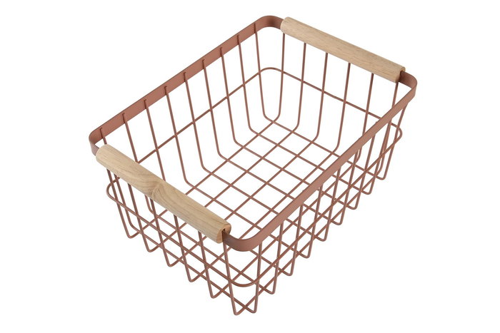 DKD Home Decor Chinalight 22 Cesta Estilo Vintage Terracota y Amarillo Metal y Pino 20 x 14.5 x 29 cm (2 Unidades) DKD Home Decor Chinalight 22 Cesta Estilo Vintage Terracota y Amarillo Metal y Pino 20 x 14.5 x 29 cm (2 Unidades)