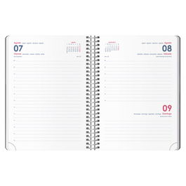Dohe Agenda Anual Syncro Espiral 15x21 cm DP Cierre Goma PP Negro 2026 Español