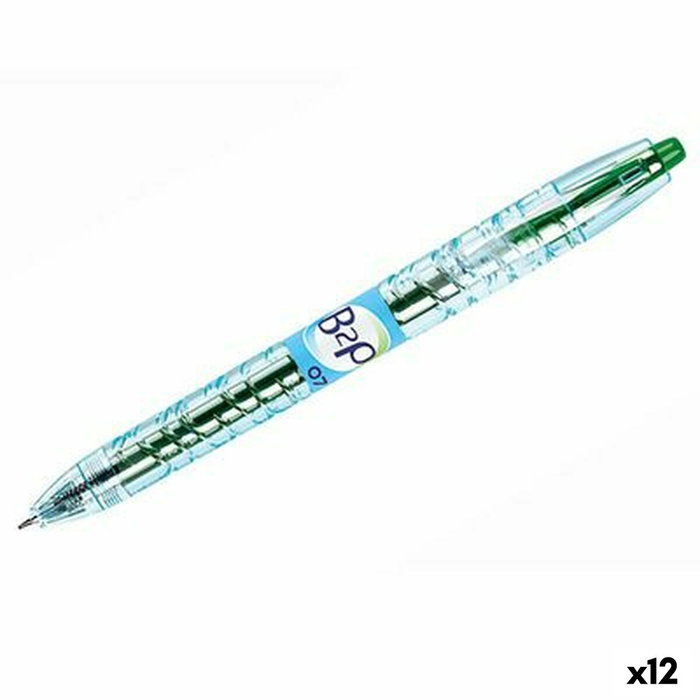 Pilot Set de 10 Bolígrafos Tinta Gel Begreen B2P Retráctiles Punta 0.7 mm Verde Reciclados