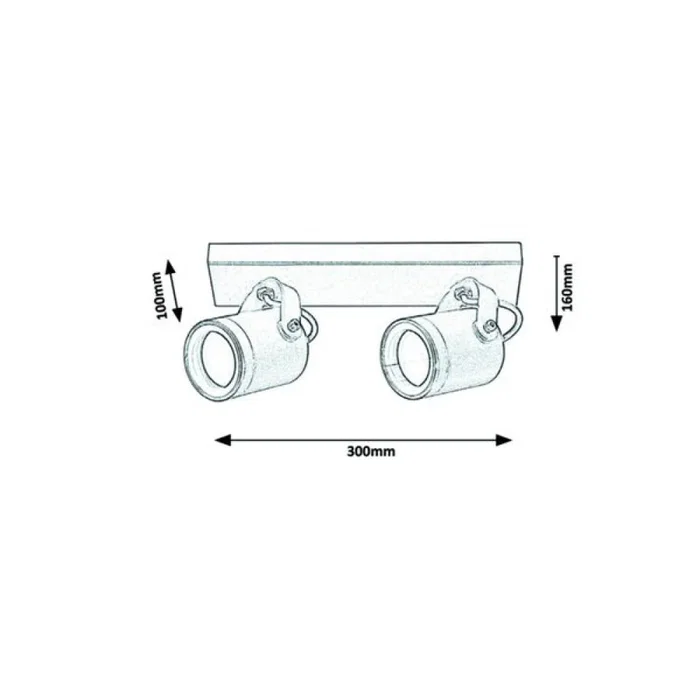 RABALUX Aplique Exterior Elva 2xGU10 IP44 Industrial Aluminio Antracita [RAB-7930]