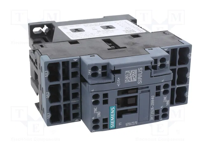 SIEMENS 3RT2026-2BB40 Contactor 3-polar 24VDC