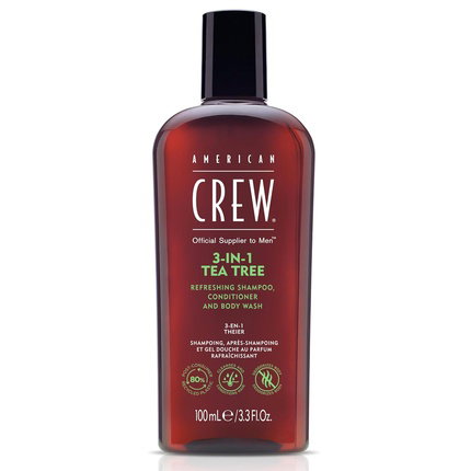 AMERICAN CREW Tea Tree 3 en 1 Champú, Acondicionador y Gel de Cuerpo AMERICAN CREW Tea Tree 3 en 1 Champú, Acondicionador y Gel de Cuerpo