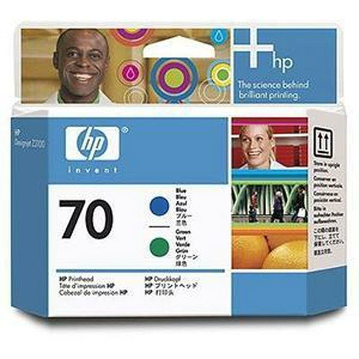 HP Cabezal de Impresión 70 Azul y Verde C9408A para DesignJet Z2100/Z3100/Z3200