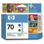 HP Cabezal de Impresión 70 Azul y Verde C9408A para DesignJet Z2100/Z3100/Z3200