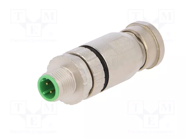 HARTING Conector M12 Macho 4 Pines Recto Código D Ethernet IP67