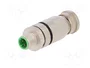 HARTING Conector M12 Macho 4 Pines Recto Código D Ethernet IP67