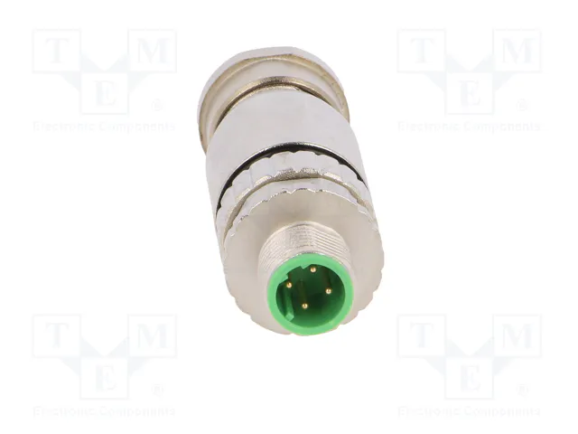 HARTING Conector M12 Macho 4 Pines Recto Código D Ethernet IP67