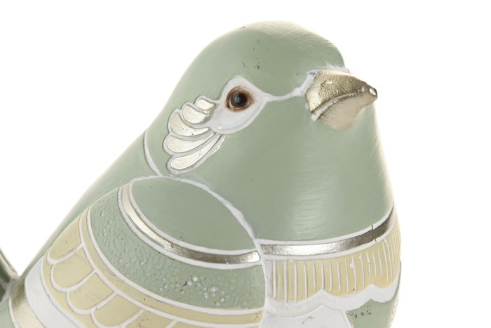 DKD Home Decor Figura de Pájaro Verde y Dorado en Resina DKD Home Decor Figura de Pájaro Verde y Dorado en Resina