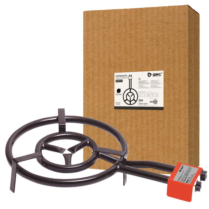 Vassary Quemador de gas doble Ø400mm para paelleras de Ø260mm a Ø600mm Vassary Quemador de gas doble Ø400mm para paelleras de Ø260mm a Ø600mm