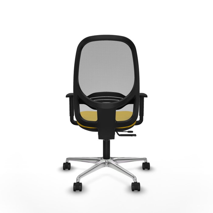 PIQUERAS Y CRESPO Silla de oficina Cilanco con mecanismo Sincro/Traslack, Amarillo y Gris