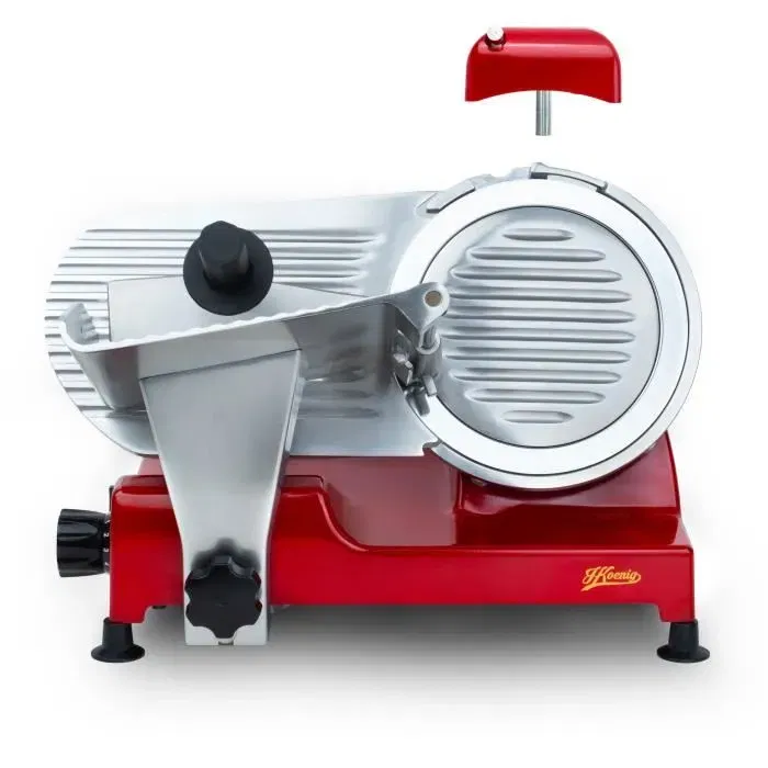 Hkoenig Cortadora de Fiambres MSX224 - Hoja de 22 cm - Roja
