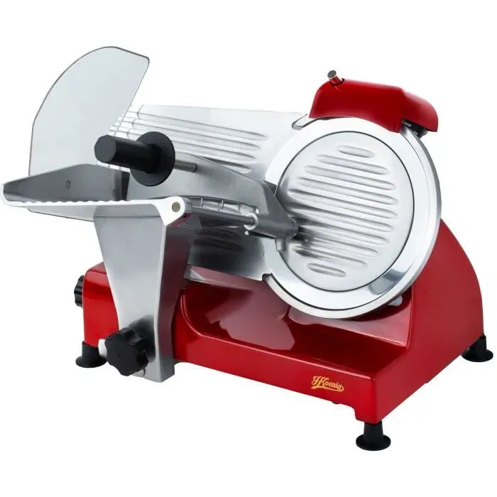 Hkoenig Cortadora de Fiambres MSX224 - Hoja de 22 cm - Roja