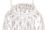 DKD Home Decor Portavela Blanco Mimbre Cristal 34 x 34 x 80 cm