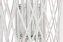 DKD Home Decor Portavela Blanco Mimbre Cristal 34 x 34 x 80 cm