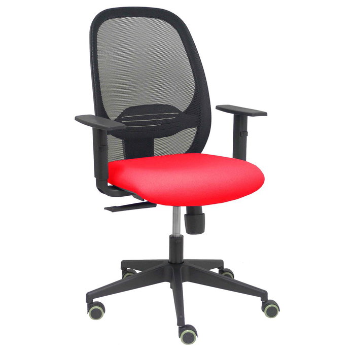 PIQUERAS Y CRESPO Silla Cilanco con mecanismo Sincro, asiento Rojo y malla Negro PIQUERAS Y CRESPO Silla Cilanco con mecanismo Sincro, asiento Rojo y malla Negro