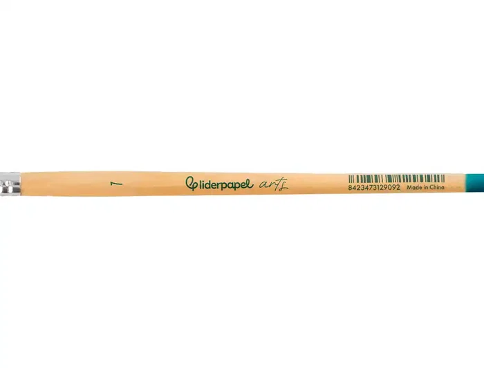 Liderpapel Pincel nº 7 Punta Filbert/Lengua de Gato de Pelo Sintético Certificado FSC para Acrílica y Acuarela