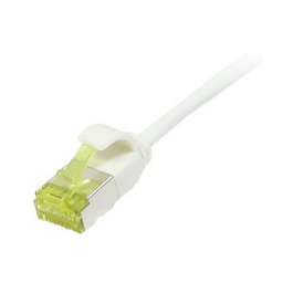 Synergy21 Patchkabel RJ45 CAT6A 500 MHz 10 m Blanco U/FTP Slimline Redondo 3.8 mm TPE/LSZH (Superflex) AWG32 con Cable Brut CAT7