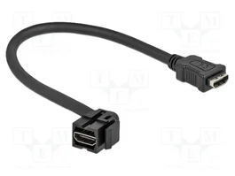 DeLOCK Módulo Keystone HDMI Hembra con Cable Negro