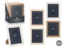 Giftdecor Portafotos Ondas 20x25 cm Surtidos Madera MDF Vidrio Blanco Beige Crema Marron (Set de 24)