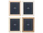 Giftdecor Portafotos Ondas 20x25 cm Surtidos Madera MDF Vidrio Blanco Beige Crema Marron (Set de 24)